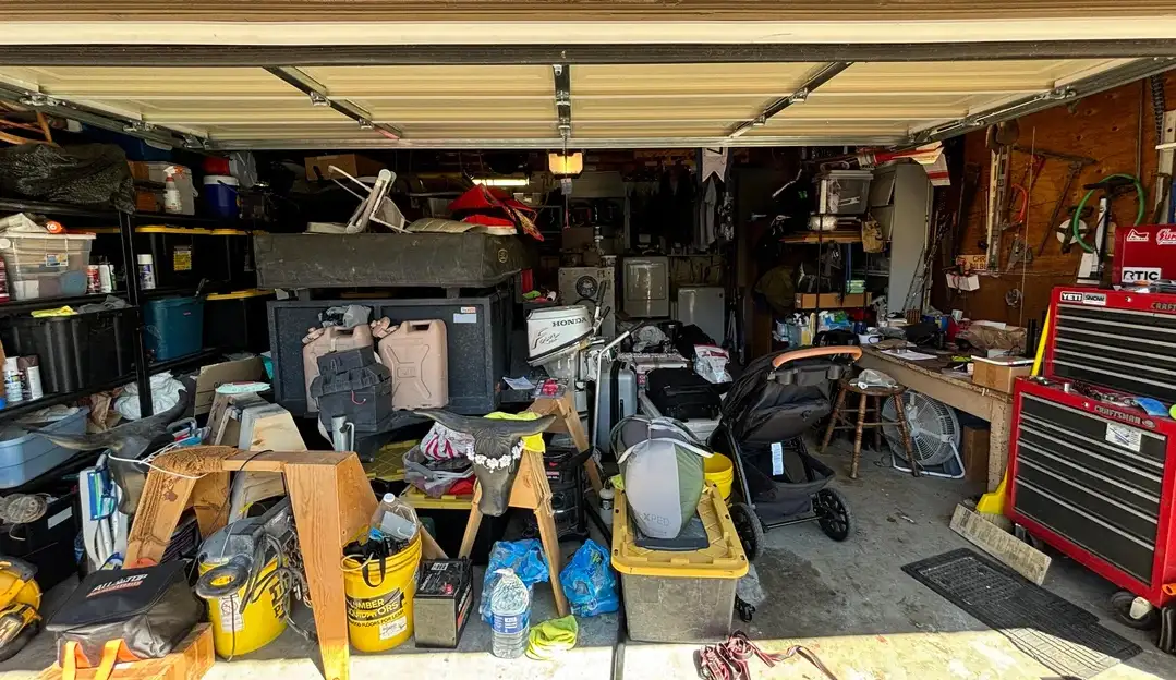 Garage before estate sale auction