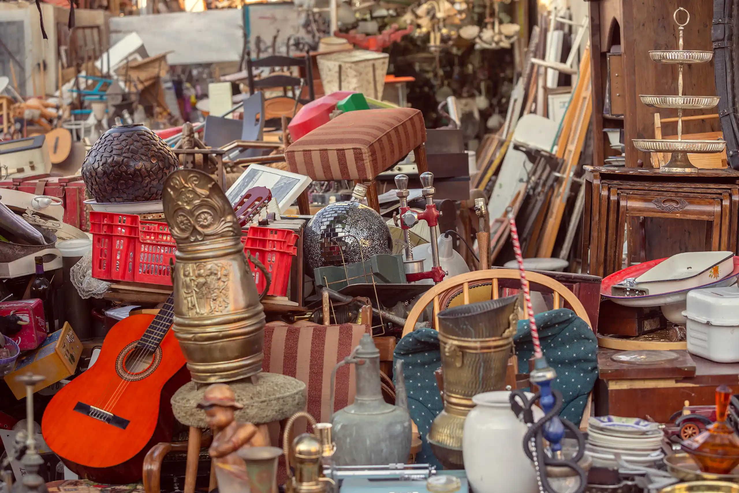 Collection of household items that need selling.